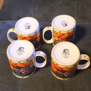 Kitty with yarn 4 set mugs